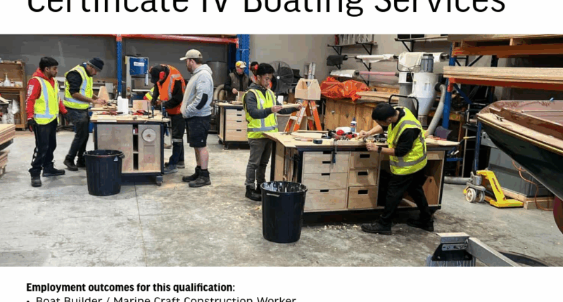 Certificate IV in Boating Services students at work